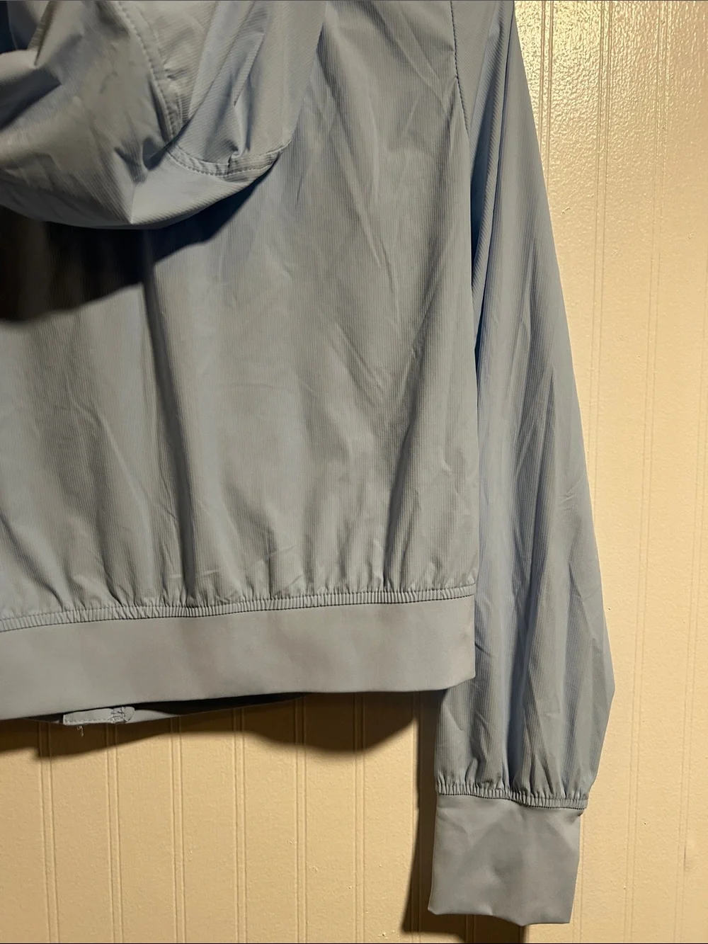 Girls All in Motion Light Blue Hooded Zip Up Woven Jacket Size Large 10/12 NWT